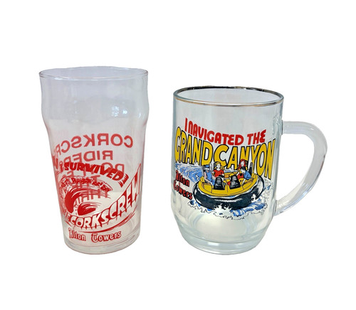 Alton towers vintage glasses - alton,