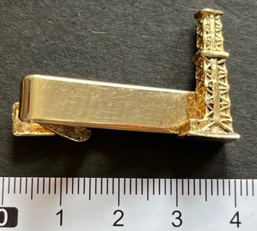 Vintage oil derrick tie - oil, clip